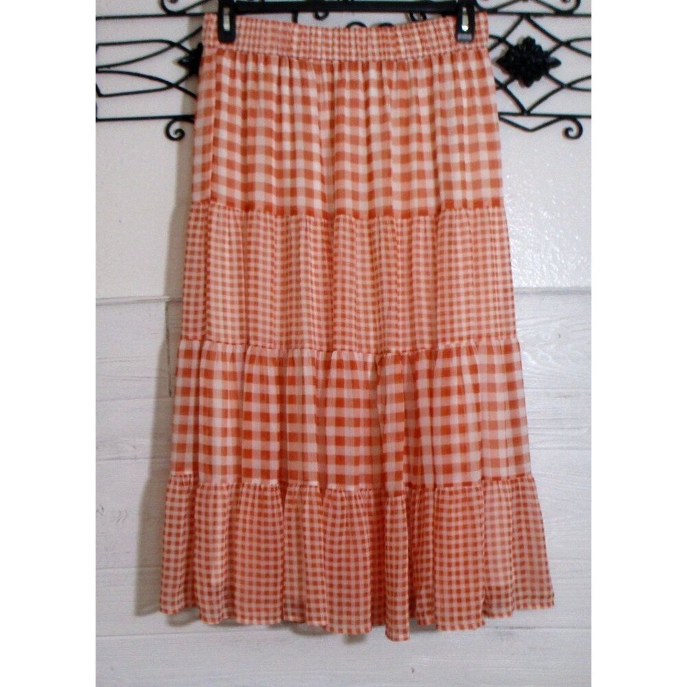 LC Lauren Conrad Maxi Skirt Women's Size L Multicolor Plaid Lined